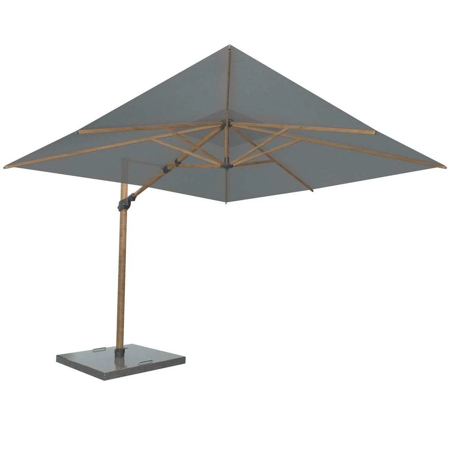 4 Seasons OutdoorSiesta Premium parasol 300 x 300 charcoal wood 4 Seasons OutdoorSiesta Premium Parasol 300 X 300 Charcoal Wood -Tuinmeubilair 116277 900 01 2