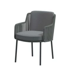 4 Seasons OutdoorBernini Dining Tuinstoel Platinum Incl. Kussens