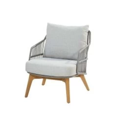 4 Seasons OutdoorSempre Loungestoel Light Grey Teak