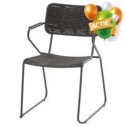 TASTE By 4 SeasonsSwing Stapelbare Tuinstoel Anthracite