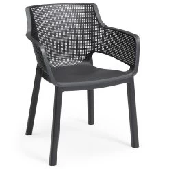 Keter Elisa Stapelbare Tuinstoel Graphite