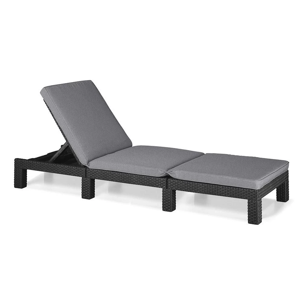 Keter Daytona Sunlounger ligbed graphite inclusiefkussen Keter Daytona Sunlounger Ligbed Graphite Inclusiefkussen -Tuinmeubilair 116786 900 01