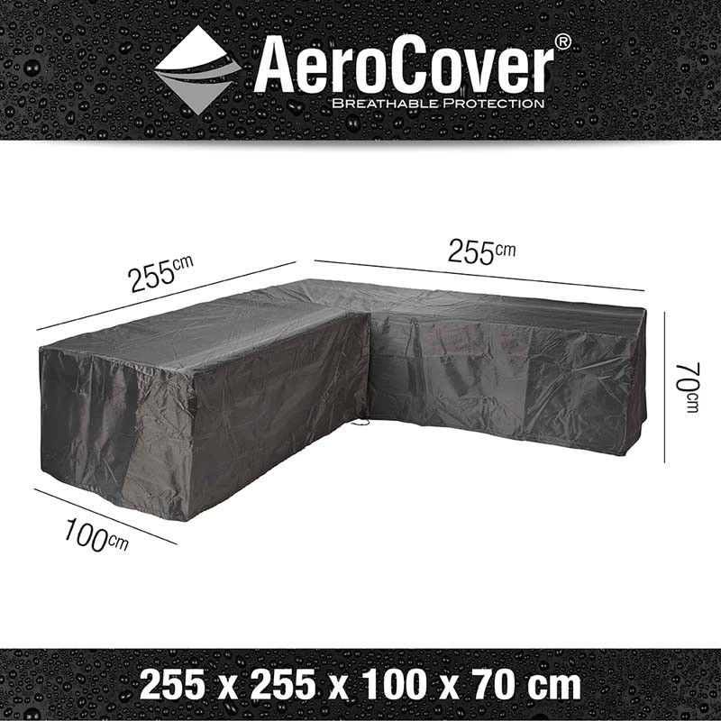 Aerocover Loungesethoes hoekset 255 x 255 x 100 x 70 antraciet Aerocover Loungesethoes Hoekset 255 X 255 X 100 X 70 Antraciet -Tuinmeubilair 116817 900 02 1
