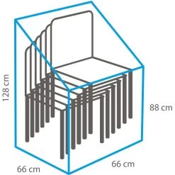 Winza Outdoor CoversPremium Beschermhoes Stapelstoelen 66 X 66 X 128 -Tuinmeubilair 117243 900 05