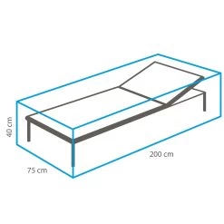 Winza Outdoor CoversPremium Loungebed Hoes 200 X 75 X 40 Grijs -Tuinmeubilair 117262 900 03 3