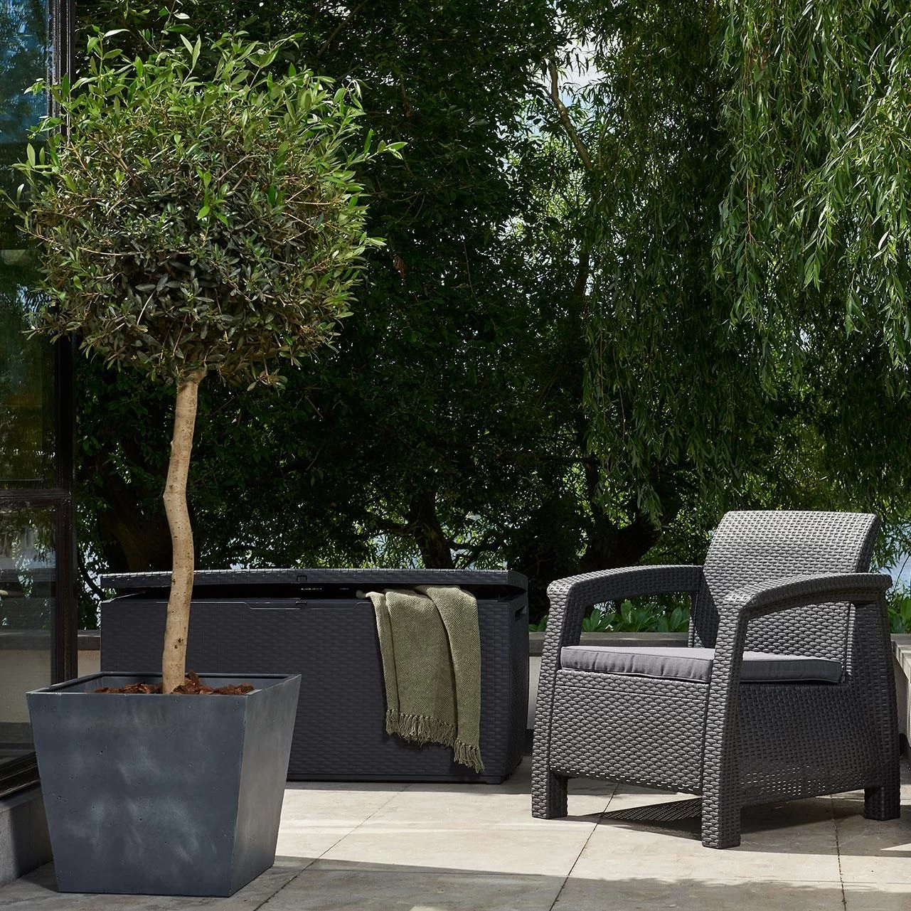 Keter Capri opbergbox antraciet Keter Capri Opbergbox Antraciet -Tuinmeubilair 118935 900 04