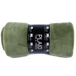 In The Moodplaid Fleece 130x180 Klavergroen