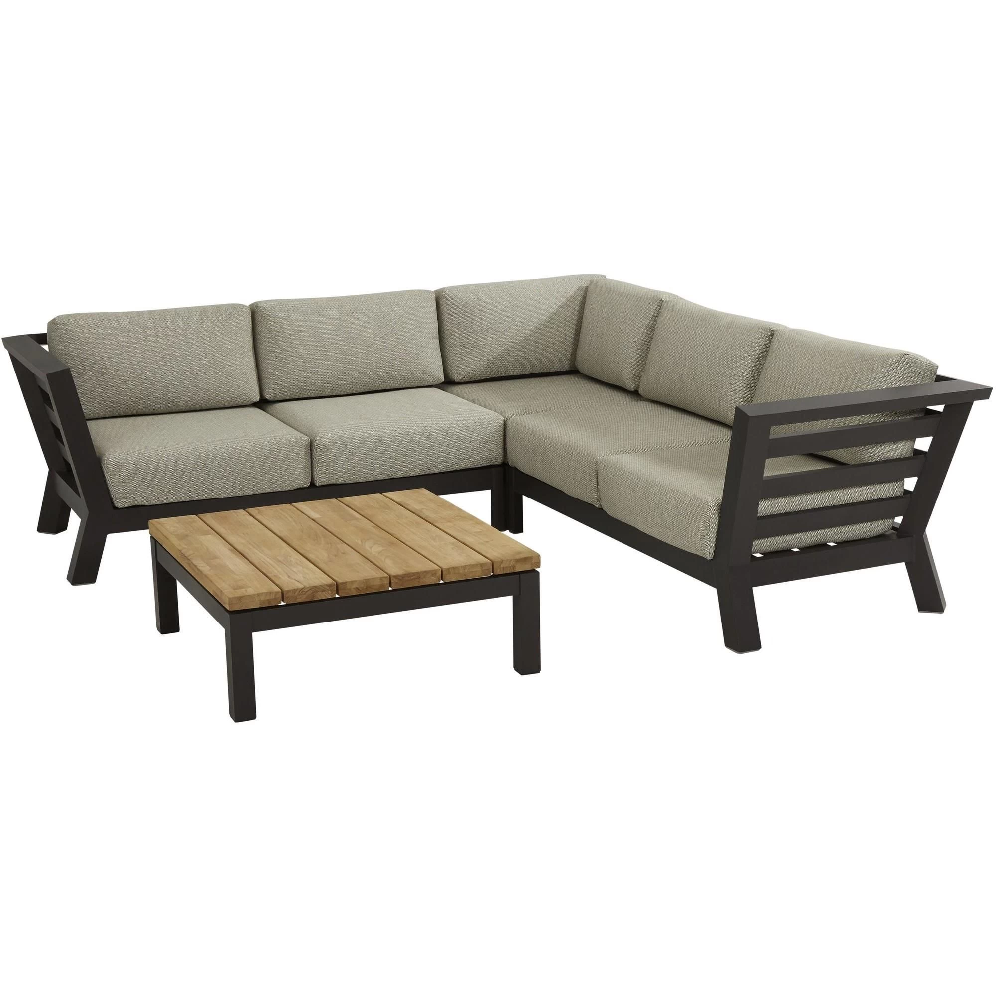 4 Seasons OutdoorMeteoro loungeset anthracite teak 4 Seasons OutdoorMeteoro Loungeset Anthracite Teak -Tuinmeubilair 140001 000 01