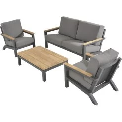 4 Seasons OutdoorCapitol Loungeset Anthracite -Tuinmeubilair 140002 000 03