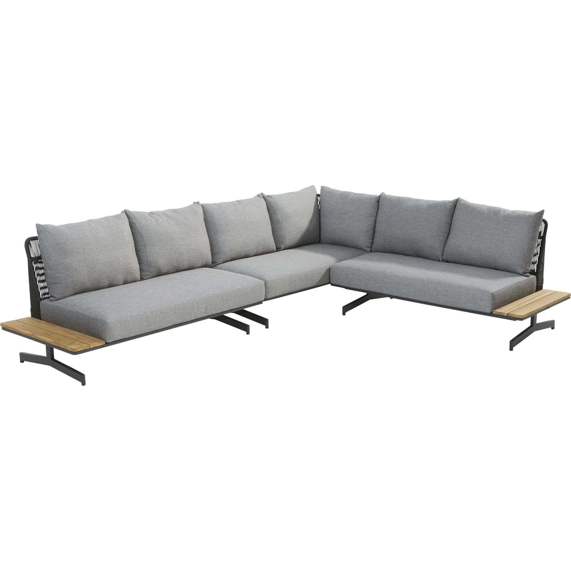4 Seasons OutdoorFortuna loungeset anthracite teak 4 Seasons OutdoorFortuna Loungeset Anthracite Teak -Tuinmeubilair 140042 000 02