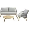 4 Seasons OutdoorSempre Loungeset Light Grey Teak