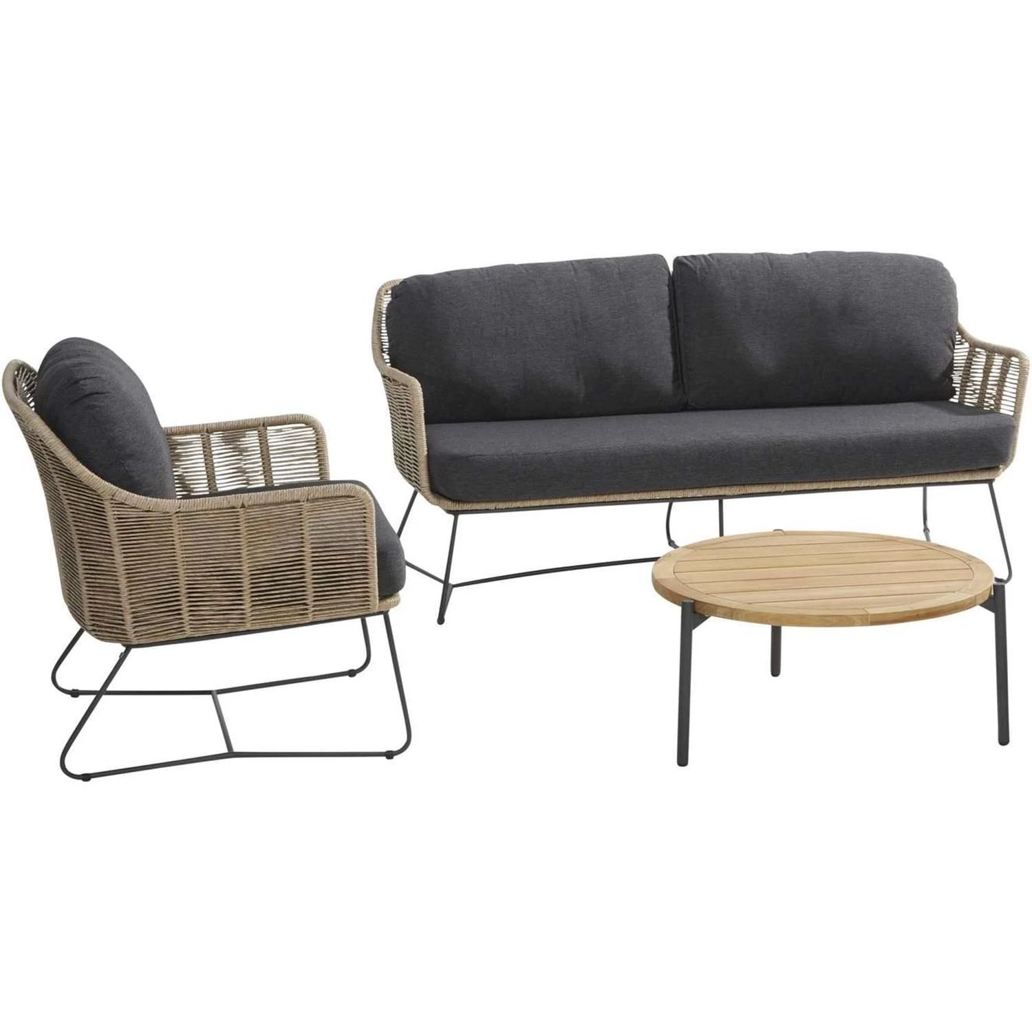 TASTE By 4 SeasonsBelmond Loungeset Naturel Anthracite