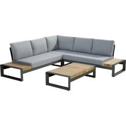 TASTE By 4 SeasonsMatisse Small Loungeset Anthracite Teak