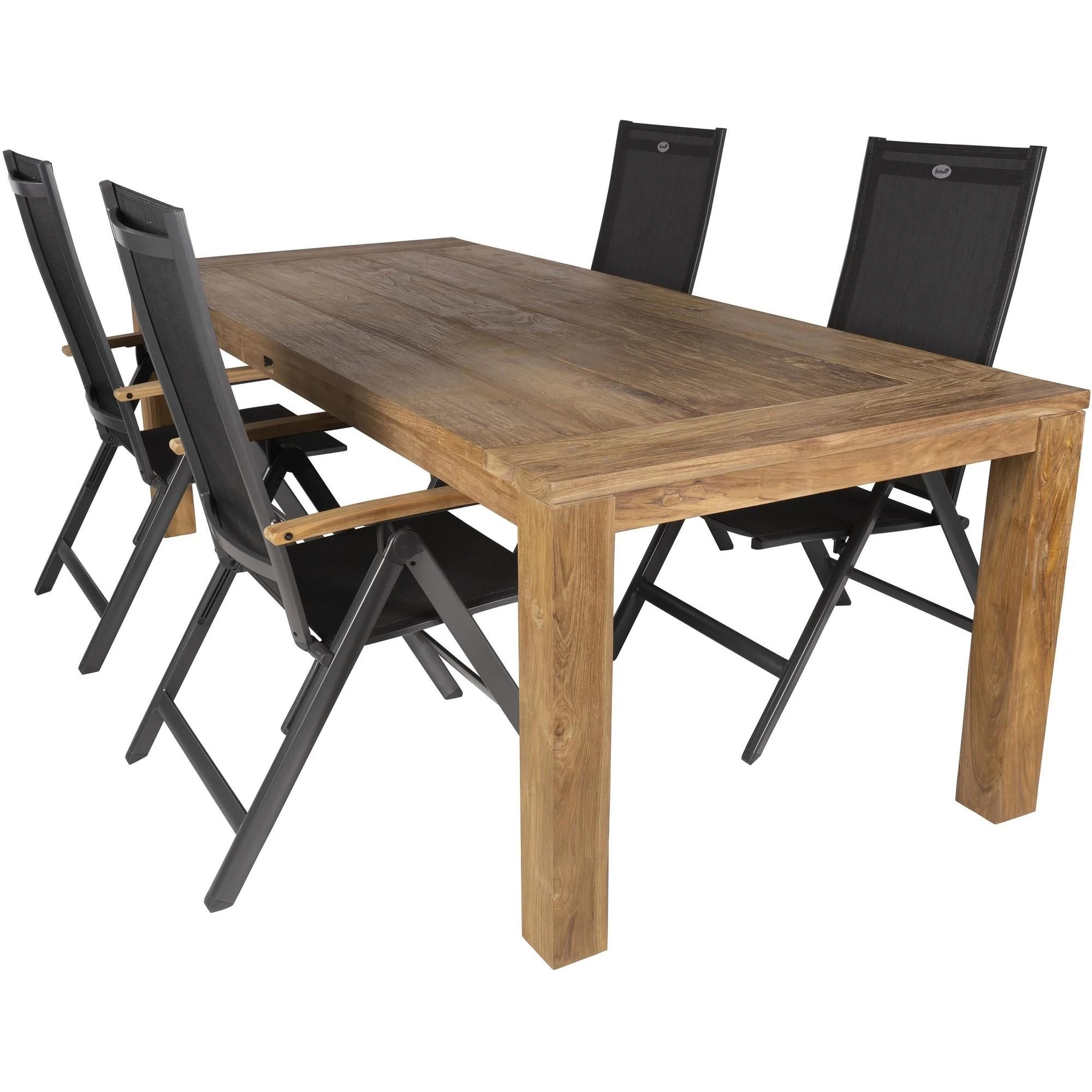 Bardani Roma 240 Aruba 4 Tuinset Verstelbaar Teak Antraciet Teak