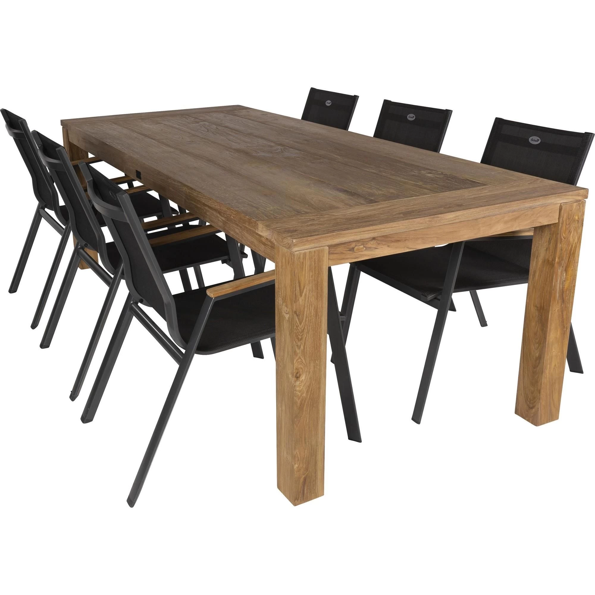 Bardani Roma 240 Aruba 6 Tuinset Teak Antraciet
