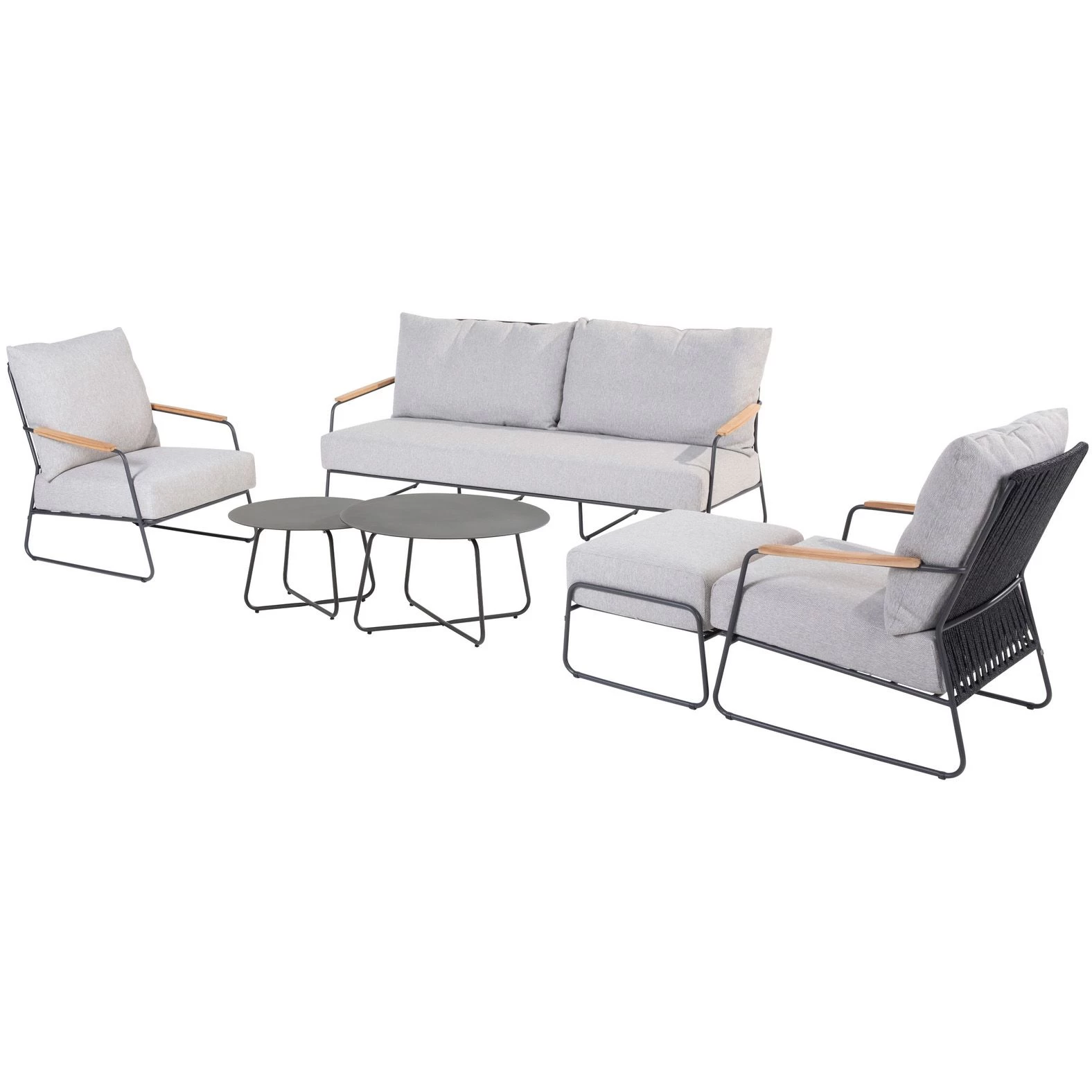 4 Seasons OutdoorBalade loungeset 5-delig anthracite zwart 4 Seasons OutdoorBalade Loungeset 5-delig Anthracite Zwart -Tuinmeubilair 150169 000 02