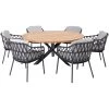 TASTE By 4 SeasonsPrado 160 Calpi 6 Tuinset Rond Teak Anthracite -Tuinmeubilair 150196 000 01