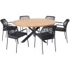 TASTE By 4 SeasonsPrado 160 Barista 6 Tuinset Rond Teak Anthracite 2 TASTE By 4 SeasonsPrado 160 Barista 6 Tuinset Rond Teak Anthracite -Tuinmeubilair 150200 000 01