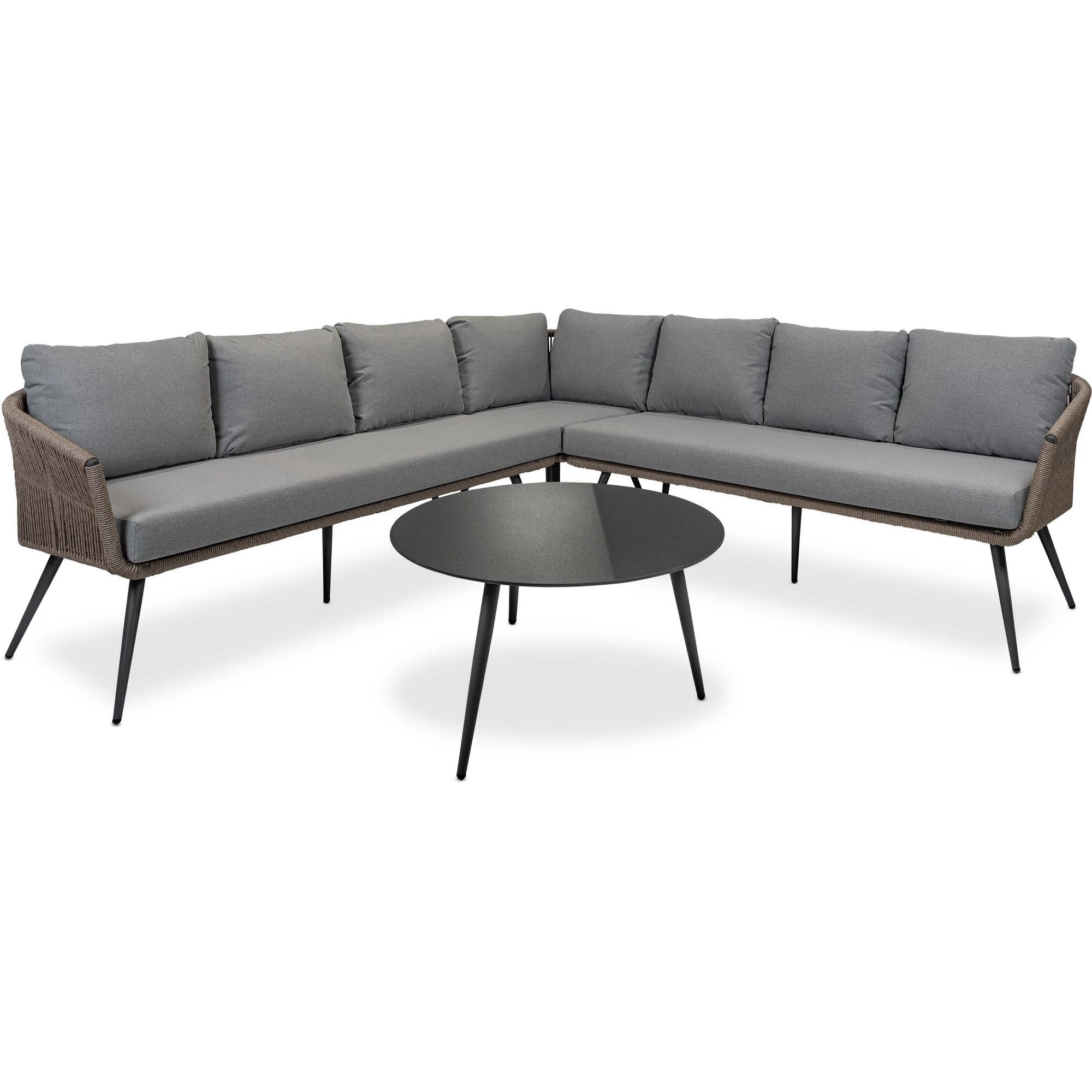 Bardani Azori hoek loungeset taupe grijs Bardani Azori Hoek Loungeset Taupe Grijs -Tuinmeubilair 151504 000 01
