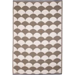 Esschert DesignTuintapijt Grafisch Grijs Wit 120,5 Cm X 182,9 Cm