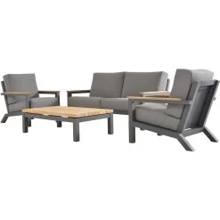 4 Seasons OutdoorCapitol Loungeset 4-delig Anthracite -Tuinmeubilair 154549 000 03